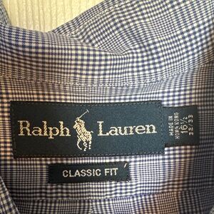 Ralph Lauren Men's Blue Gingham Shirt